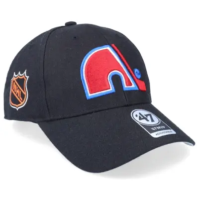 47 Brand - NHL Svart adjustable Keps - Quebec Nordiques Vintage Sure Shot MVP Black Adjustable @ Hatstore