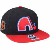 47 Brand - NHL Svart snapback Keps - Hatstore Exclusive x Quebec Nordiques Sure Shot Two Tone Captain Black/Red Snapback @ Hatstore