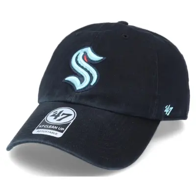 47 Brand - NHL Svart unconstructed Keps - Seattle Kraken NHL Clean Up Dad Cap @ Hatstore