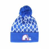 Adidas - NHL Blå pom Beanie - Quebec Nordiques Culture Cuffed Knit Blue Pom @ Hatstore