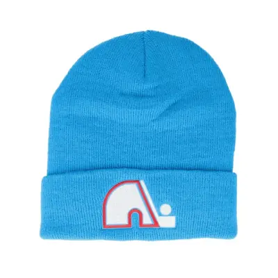 American Needle - NHL Blå cuff Beanie - Quebec Nordiques Knit N 100% Arcylic Blue Cuff @ Hatstore