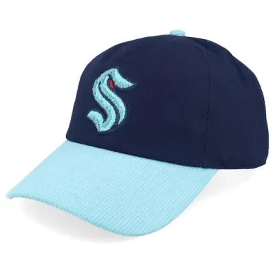 American Needle - NHL Blå Keps - Seattle Kraken Burnett Black/Blue Dad Cap @ Hatstore