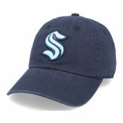 American Needle - NHL Blå unconstructed Keps - Seattle Kraken Blue Line Navy Dad Cap @ Hatstore