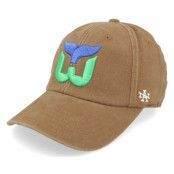 American Needle - NHL Brun unconstructed Keps - Hatstore Exclusive x Hartford Whalers Jasper Camel Dad Cap @ Hatstore