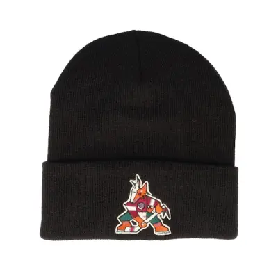 American Needle - NHL Svart cuff Beanie - Arizona Coyotes Knit NHL 100% Arcylic Black Cuff @ Hatstore