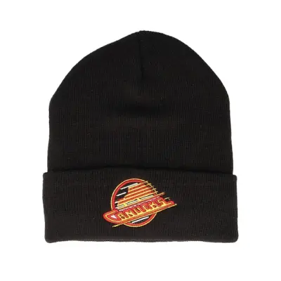 American Needle - Svart cuff Beanie - Knit NHL 100% Arcylic Black Cuff @ Hatstore