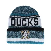 47 Brand - NHL Blå cuff Beanie - Anaheim Ducks Quick Route Cuff Knit Teal/Black Cuff @ Hatstore