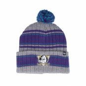 47 Brand - NHL Grå pom Beanie - Anaheim Ducks NHL Rexford 47 Cuff Dark Grey Pom @ Hatstore