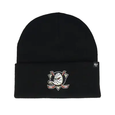 47 Brand - NHL Svart cuff Beanie - Anaheim Ducks Haymaker 47 Black Knit Cuff @ Hatstore