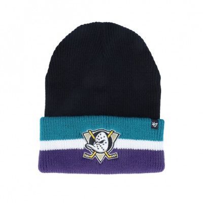 47 Brand - NHL Svart cuff Beanie - Anaheim Ducks NHL Split 47 Cuff Knit Adu Black Cuff @ Hatstore
