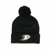 Adidas - NHL Blå pom Beanie - Anaheim Ducks NHL Cuffed Beanie Black Pom @ Hatstore