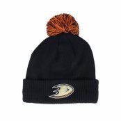 Adidas - NHL Svart pom Beanie - Anaheim Ducks NHL Cuff Beanie Black Pom @ Hatstore