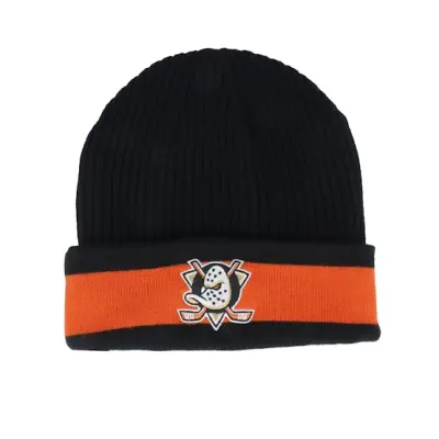 Fanatics - NHL Svart cuff Beanie - Anaheim Ducks Black/Dark Orange Cuff @ Hatstore