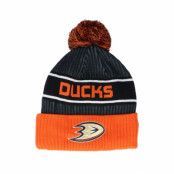 Fanatics - NHL Svart pom Beanie - Anaheim Ducks Authentic Pro Locker Room Black/Orange Pom @ Hatstore