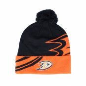 Fanatics - NHL Svart pom Beanie - Anaheim Ducks Block Party Black/Dark Orange Pom @ Hatstore