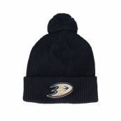 Fanatics - NHL Svart pom Beanie - Anaheim Ducks Core Beanie Knit Black Pom @ Hatstore