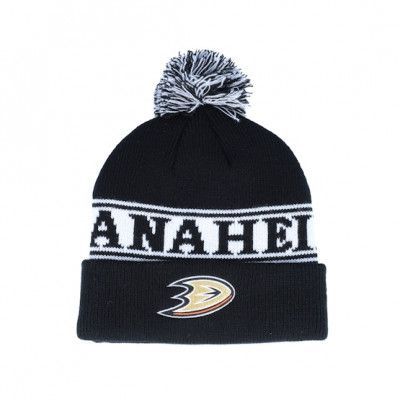 Fanatics - NHL Svart pom Beanie - Anaheim Ducks Sport Resort Black Pom @ Hatstore