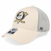 47 Brand - NHL Beige trucker Keps - Anaheim Ducks NHL Branson MVP Natural Trucker @ Hatstore