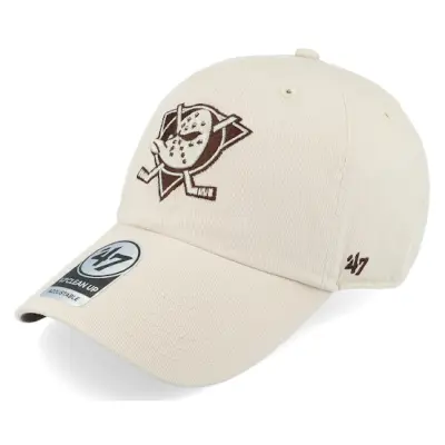 47 Brand - NHL Beige unconstructed Keps - Anaheim Ducks Ballpark Clean Up Bone Dad Cap @ Hatstore