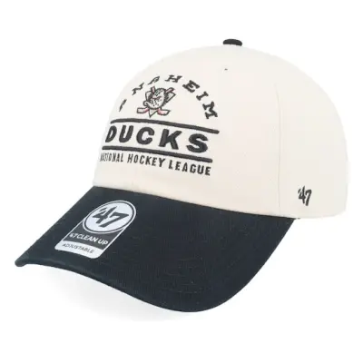 47 Brand - NHL Beige unconstructed Keps - Anaheim Ducks NHL 47 Clean Up Natural/Black Dad Cap @ Hatstore