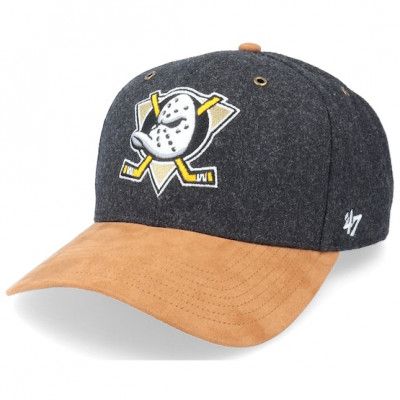 47 Brand - NHL Grå adjustable Keps - Anaheim Ducks Woolford Mvp Dp Charcoal/Suede Adjustable @ Hatstore