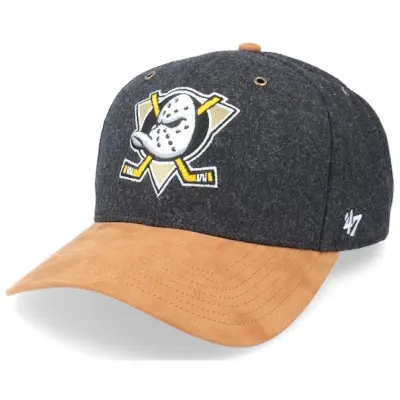 47 Brand - NHL Grå adjustable Keps - Anaheim Ducks Woolford Mvp Dp Charcoal/Suede Adjustable @ Hatstore