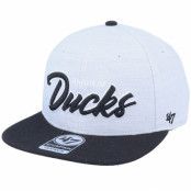 47 Brand - NHL Grå snapback Keps - Anaheim Ducks Captain Street Script Heather Grey/Black Snapback @ Hatstore