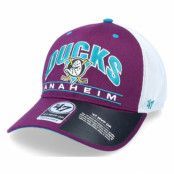 47 Brand - NHL Lila Keps - Anaheim Ducks Top Corner Mvp DP Plum/White Trucker @ Hatstore