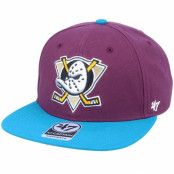 47 Brand - NHL Lila snapback Keps - Anaheim Ducks Captain No Shot Two Tone Plum/Teal Snapback @ Hatstore