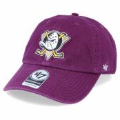 47 Brand - NHL Lila unconstructed Keps - Anaheim Ducks Clean Up Plum/White Adjustable @ Hatstore