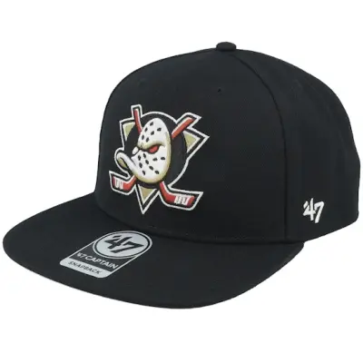 47 Brand - NHL Svart snapback Keps - Anaheim Ducks No Shot 47 Captain Cap Black Snapback @ Hatstore