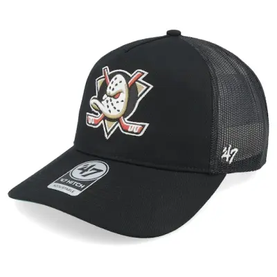 47 Brand - NHL Svart trucker Keps - Anaheim Ducks Mesh 47 Hitch Cap Black A-frame Trucker @ Hatstore