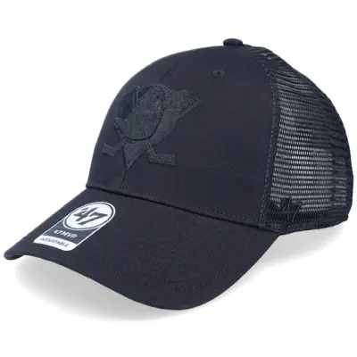 47 Brand - NHL Svart trucker Keps - Anaheim Ducks NHL Branson MVP Black Trucker @ Hatstore