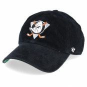 47 Brand - NHL Svart unconstructed Keps - Anaheim Ducks Corduroy 47 Clean Up Black Adjustable @ Hatstore