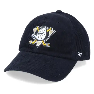 47 Brand - NHL Svart unconstructed Keps - Anaheim Ducks Corduroy Clean Up Black Adjustable @ Hatstore