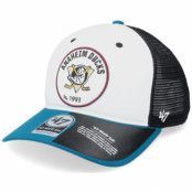 47 Brand - NHL Vit trucker Keps - Anaheim Ducks Swell Mvp Dv White/Black/Teal Trucker @ Hatstore