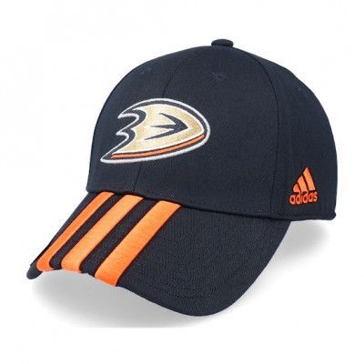 Adidas - NHL Svart adjustable Keps - Anaheim Ducks3 Stripe Struc Black Adjustable @ Hatstore