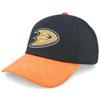 American Needle - NHL Svart adjustable Keps - Anaheim Ducks Burnett Black/Orange Corduroy Adjustable @ Hatstore