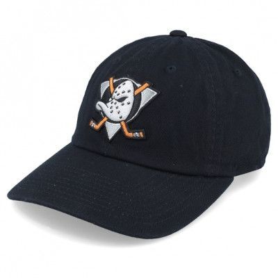 American Needle - NHL Svart unconstructed Keps - Anaheim Ducks Blue Line Black Dad Cap @ Hatstore