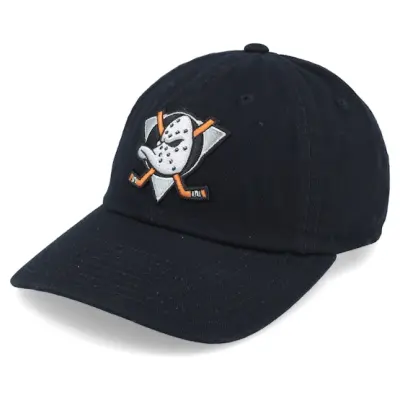American Needle - NHL Svart unconstructed Keps - Anaheim Ducks Blue Line Black Dad Cap @ Hatstore