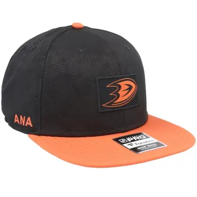 Fanatics - NHL Svart snapback Keps - Anaheim Ducks Authentic Pro Game&Train Black/Dark Orange Snapback @ Hatstore