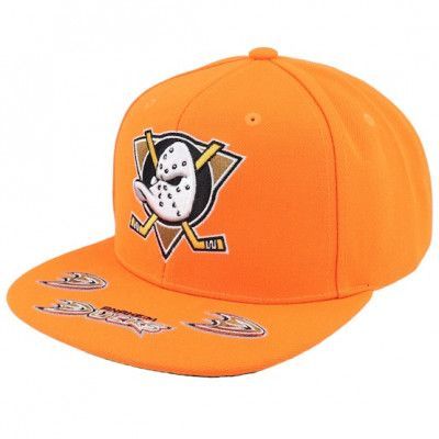 Mitchell&Ness - NBA Orange snapback Keps - Anaheim Ducks Vintage Hat Trick Orange Snapback @ Hatstore