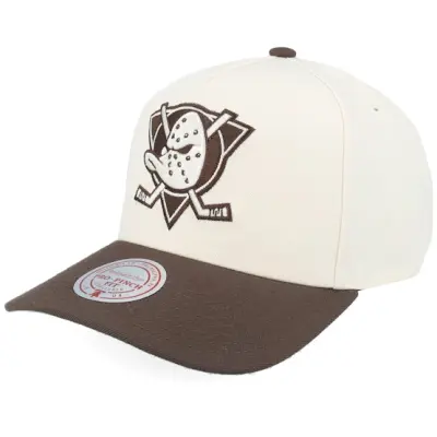 Mitchell&Ness - NHL Beige adjustable Keps - Anaheim Ducks Fashion 2t Pro Vintage Cream/Brown A-Frame Adjustable @ Hatstore