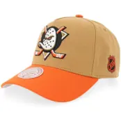 Mitchell&Ness - NHL Beige adjustable Keps - Anaheim Ducks Legendary Home Pro Gold/Orange A-Frame Adjustable @ Hatstore