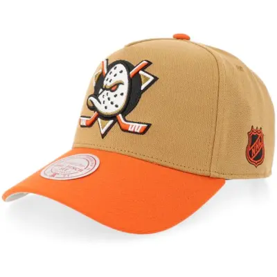 Mitchell&Ness - NHL Beige adjustable Keps - Anaheim Ducks Legendary Home Pro Gold/Orange A-Frame Adjustable @ Hatstore