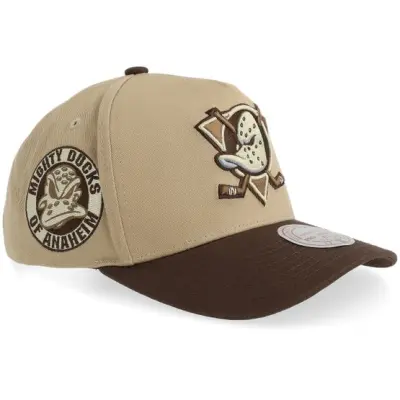 Mitchell&Ness - NHL Beige adjustable Keps - Hatstore Exclusive x Anaheim Ducks Hs Pro Crown Brown/Tan A-Frame Adjustable @ Hatstore