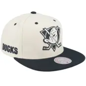 Mitchell&Ness - NHL Beige snapback Keps - Anaheim Ducks Evergreen Cream Vintage Off White/Black Snapback @ Hatstore