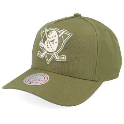 Mitchell&Ness - NHL Grön adjustable Keps - Anaheim Ducks Fashion Pro Vintage Olive A-frame Adjustable @ Hatstore
