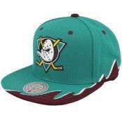 Mitchell&Ness - NHL Grön snapback Keps - Anaheim Ducks Rising Tide Vintage Teal Snapback @ Hatstore