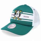 Mitchell&Ness - NHL Grön trucker Keps - Anaheim Ducks Sideline Vintage Teal/White Trucker @ Hatstore